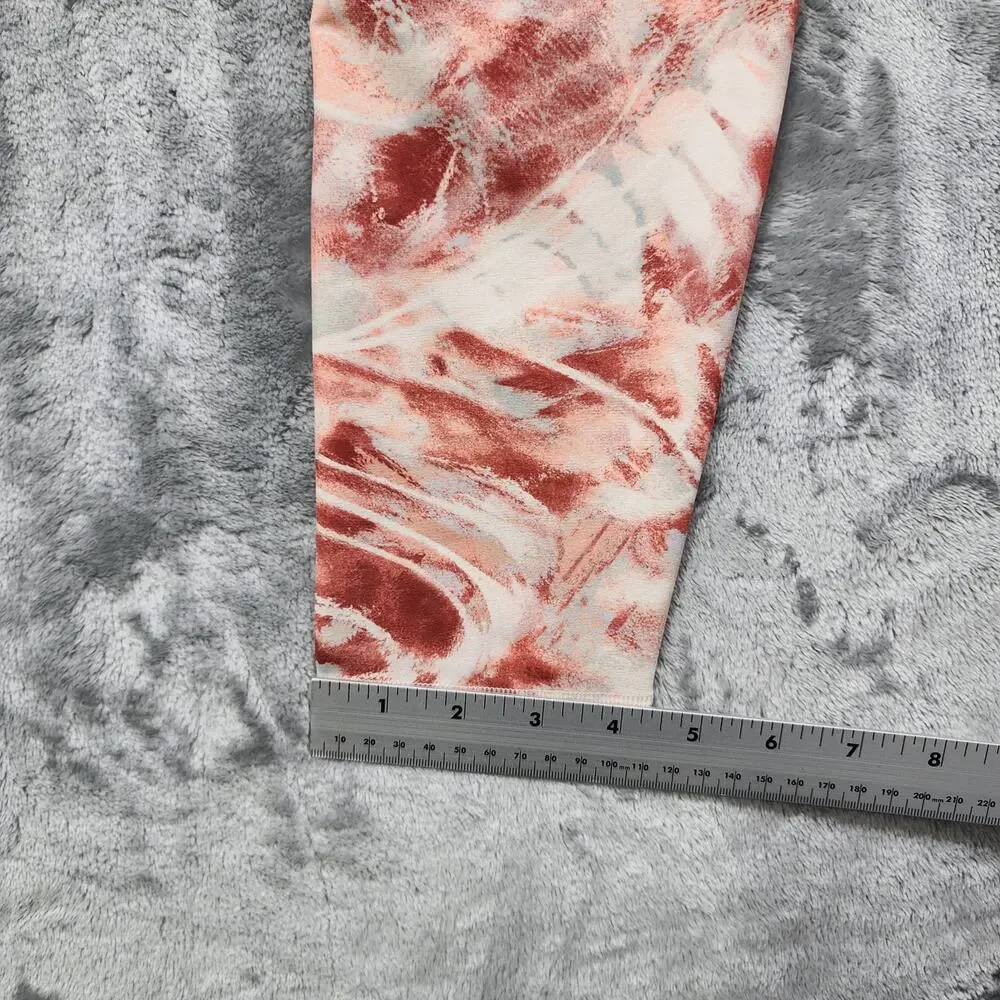 Old Navy Active Pants Womens M Pink Gray Red Powersoft High Rise Leggings Go Dry